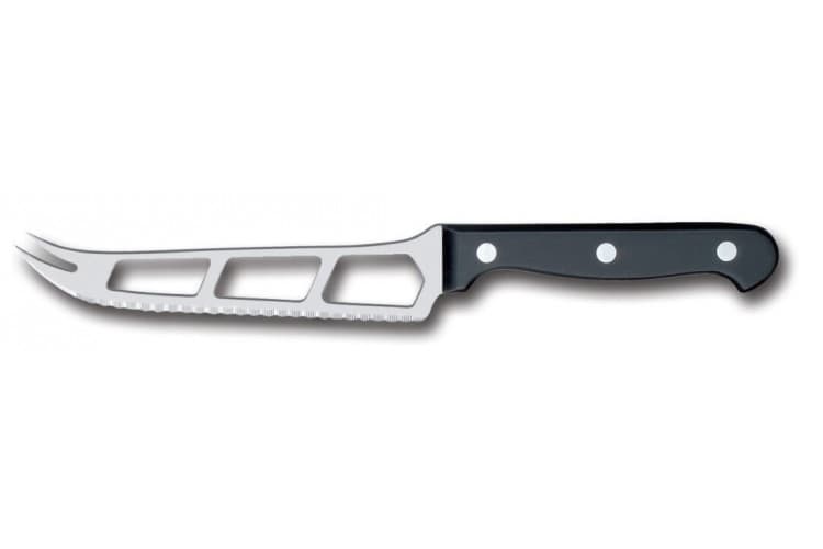 Couteau à fromage à pâte molle fischer bargoin lame crantée inox design 15cm