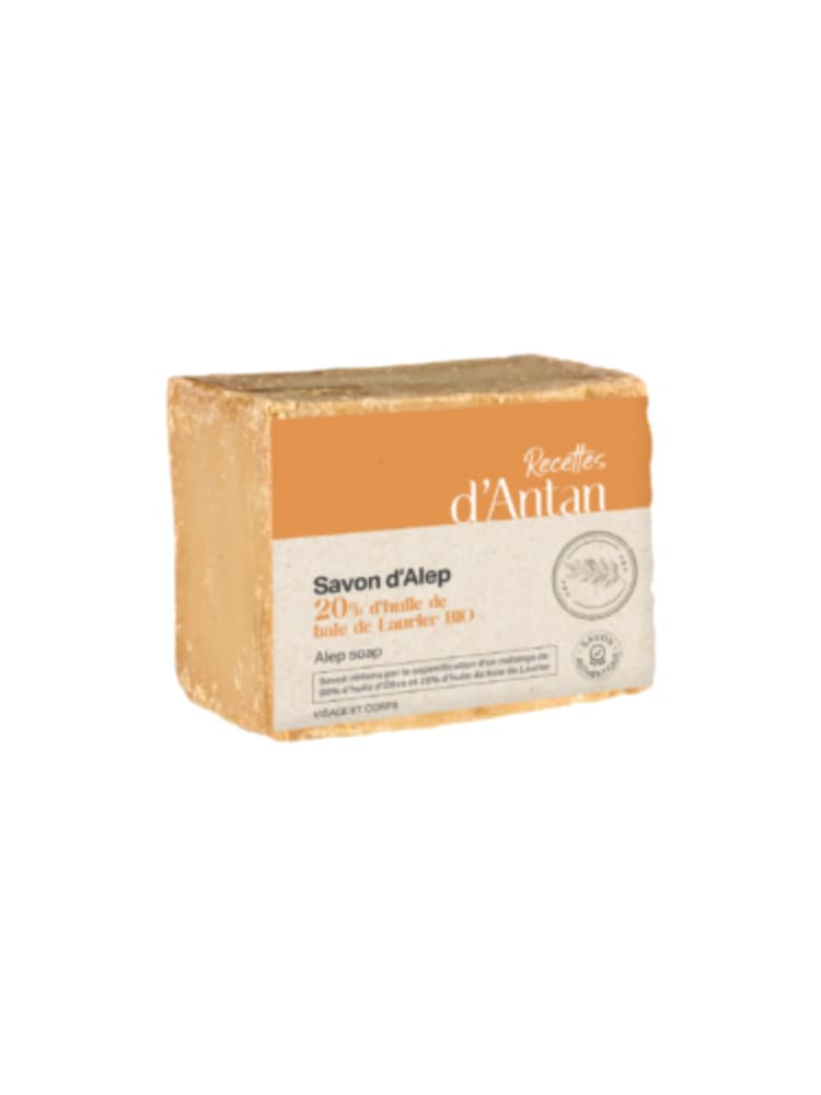 Recettes d'Antan Authentique Savon d'Alep 20% Visage et Corps 200 g