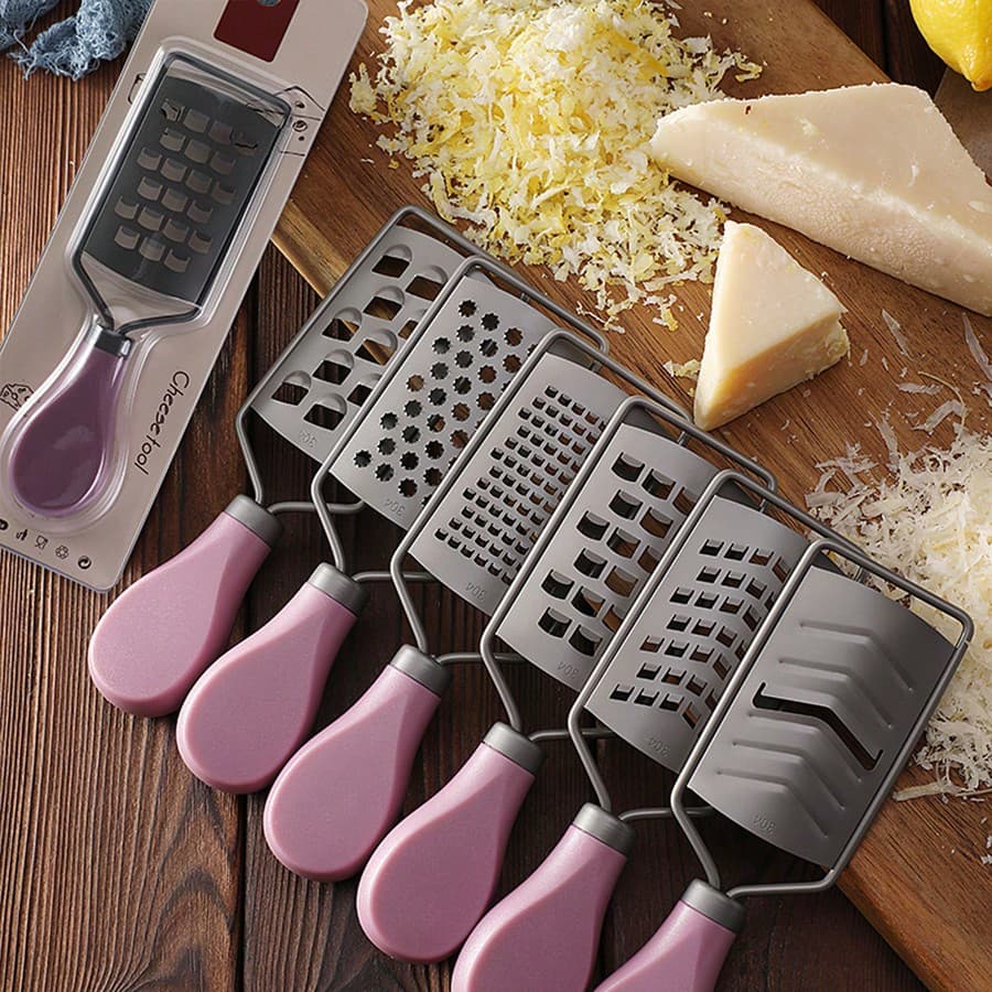 1 pièce Râpe à fromage en acier inoxydable 304 plaqué titane, trancheuse à fromage de taille multiple, mini-râpe multifonctionnelle pour citron,